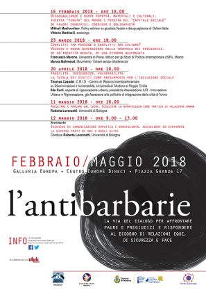 Modena Locandina L'antibarbarie 2018
