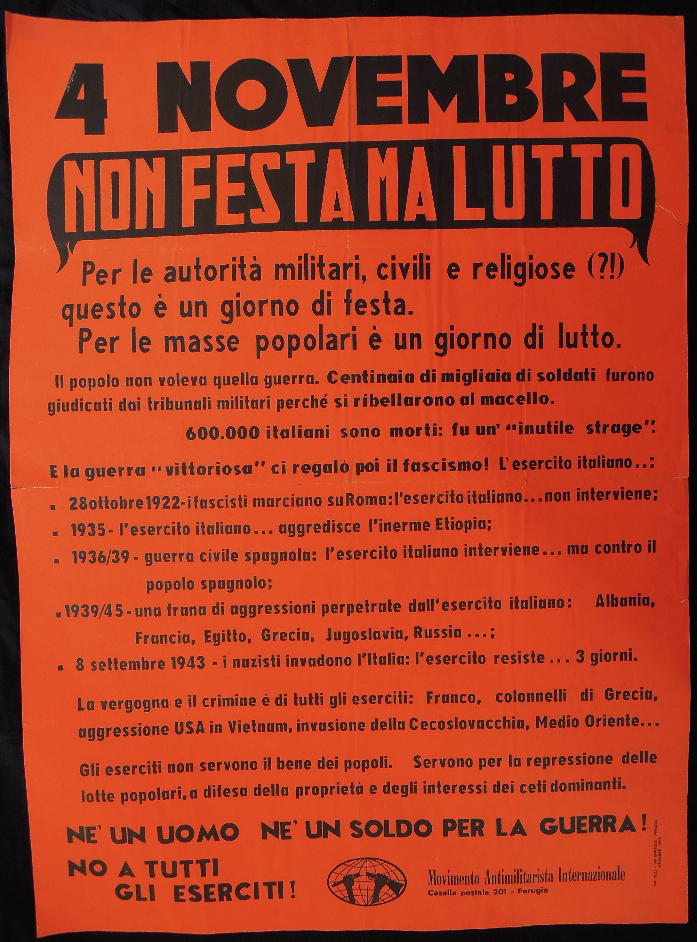 manifesto 4 novembre 1972